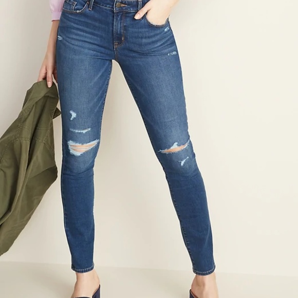 Mid-Rise Distressed Pop Icon Skinny Jeans Size 10 - Picture 2 of 4